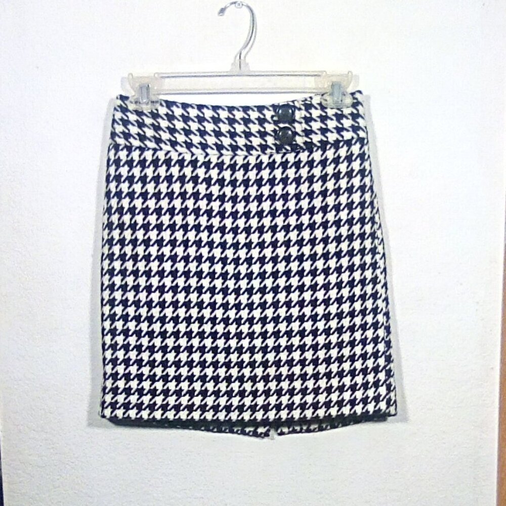 NWT Ann Taylor Petite Factory Pencil Skirt Size 00P Black Ivory - Picture 10 of 14